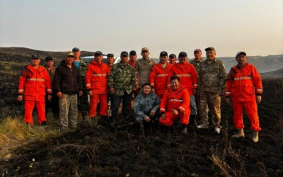 Пожар из-за молнии. Герои боролись с огнём всю ночь