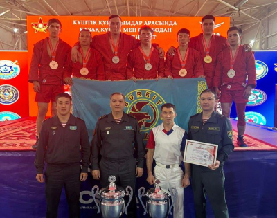 Нацгвардия МВД РК лидировала на чемпионатах по қазақ күрес и спортивному самбо
